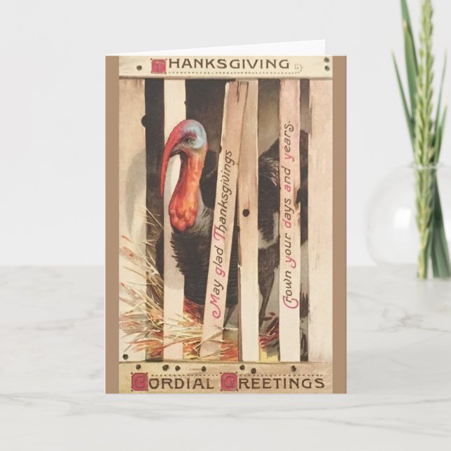 Carte d'action de grâces de Turquie victorienne (Devant)