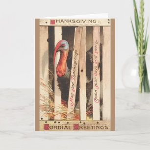 Carte d'action de grâces de Turquie victorienne