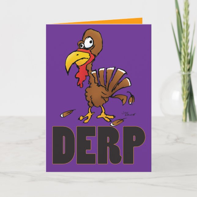 Carte d'action de grâces derp Turkey (Devant)