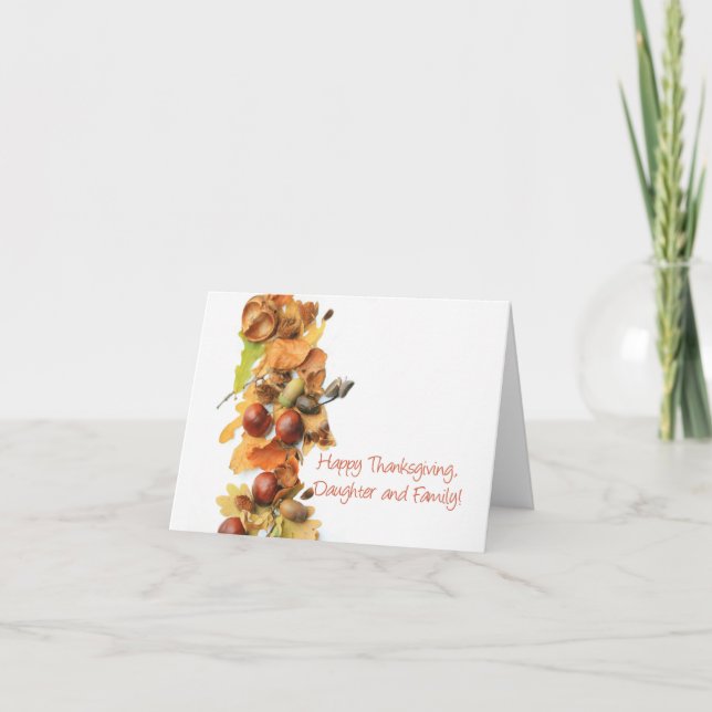 Carte d'action de grâces pour la fille et la famil (Devant)