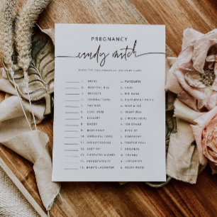 Carte d'activité Baby shower de match de fête de b