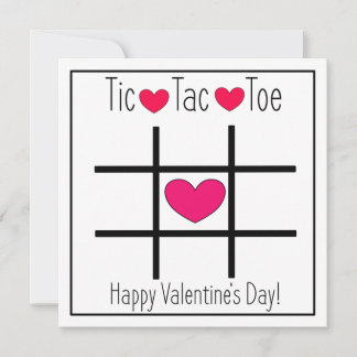 Carte d'activité de la Saint-Valentin TIC TAC TOE