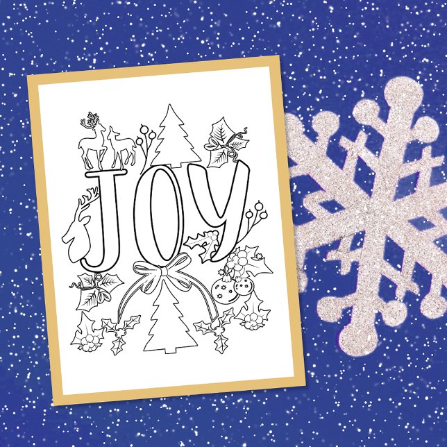 Carte d'activité Joy Christmas Coloring Page (Créateur téléchargé)