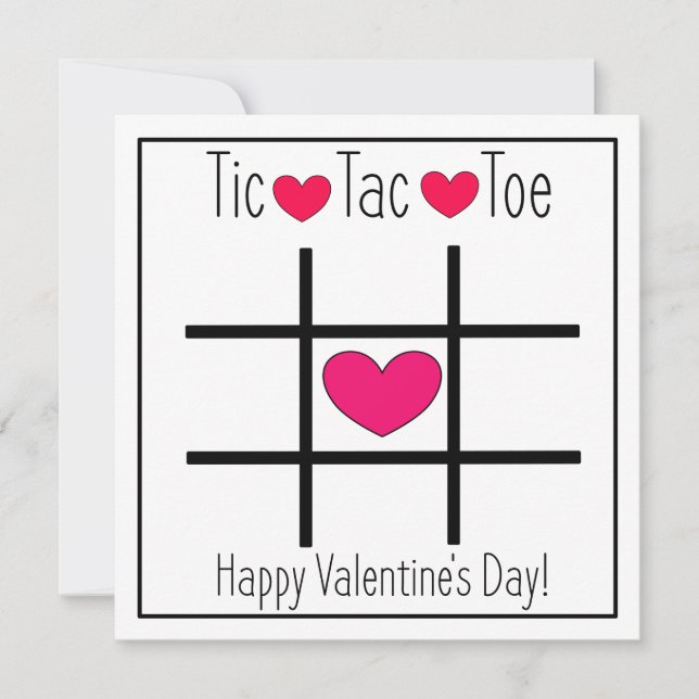 Carte d'activité pour la Saint-Valentin TIC TAC TO (Devant)