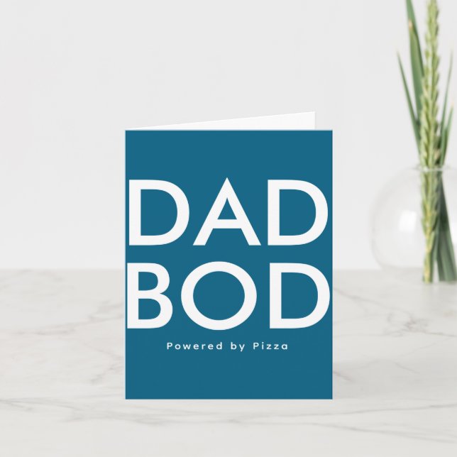 Carte Dad Bod Wered By Zza Funny Modern Fathers Day  (Devant)