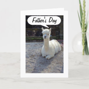 Carte DAD-LLAMA dit HAPPY FÊTE DES PÈRES=AWESOME DAD