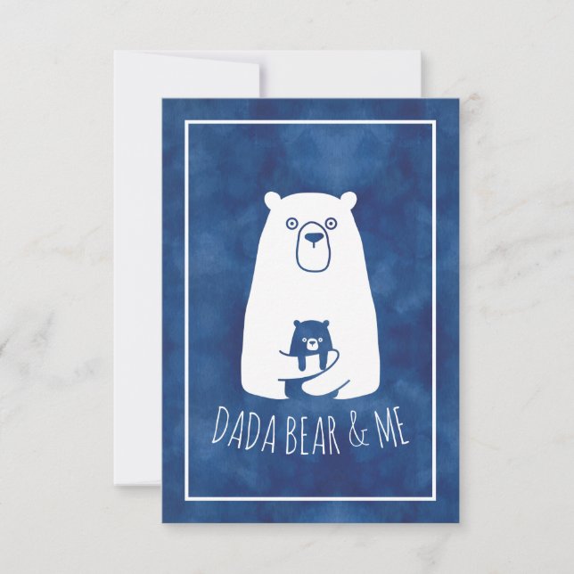 Carte DADA BEAR & ME | Papa Enfants Fils Fils Ours Dada (Devant)