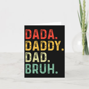 Carte Dada Daddy Papa Bruh Cadeaux Hommes Drôle Fête des