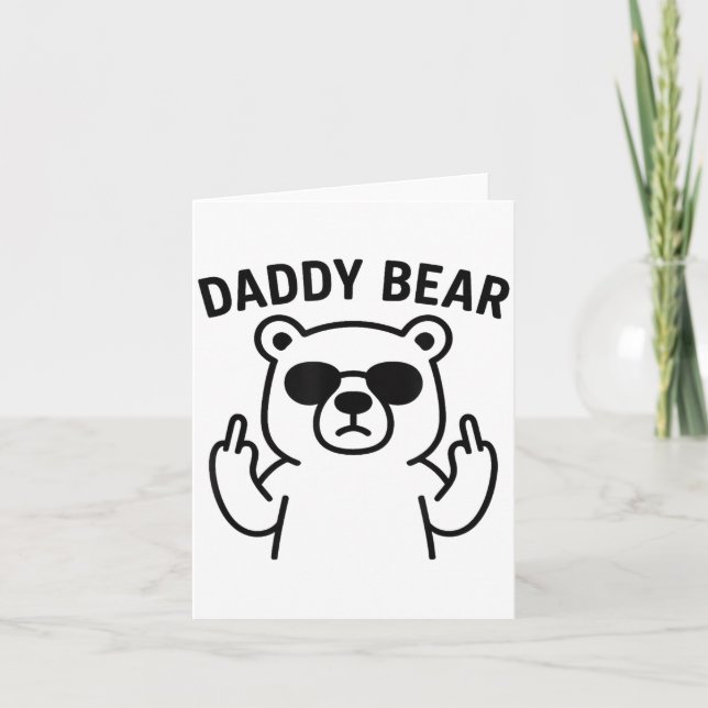 Carte Daddy Bear Funny Gift For Men Boys  (Devant)
