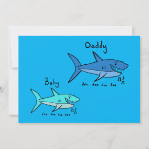 Carte Daddy Shark & Baby Shark Blue Fête des Pères