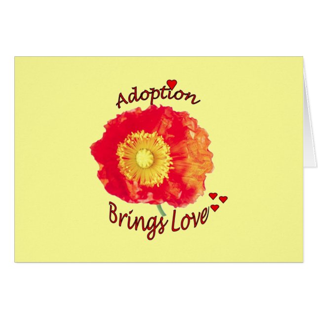 Carte d'adoption (Devant horizontal)