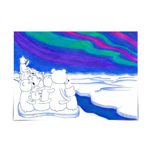 Carte d'adoption de la famille des ours polaires