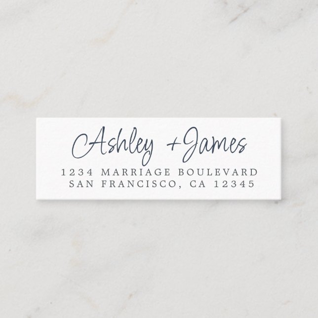 Carte d'adresse de retour avec date RSVP arrière (Devant)