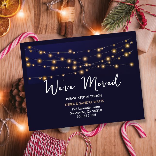 Carte d'adresse pour les vacances - Nous avons dép (Créateur téléchargé)