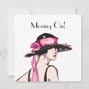 Carte d'adresse vintage Flapper Girl 1920