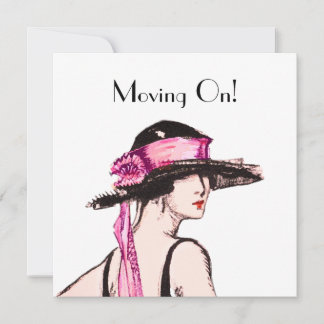 Carte d'adresse vintage Flapper Girl 1920