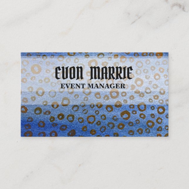 Carte d'affaires bleue (Devant)