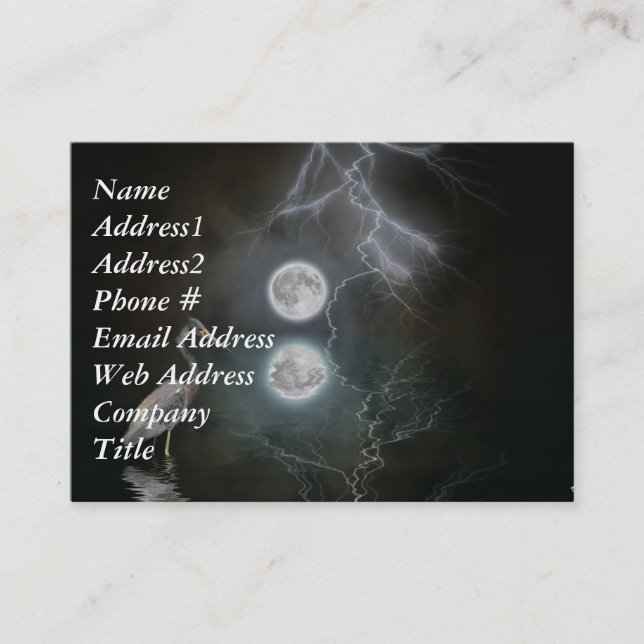 Carte d'affaires Blue Heron (Devant)