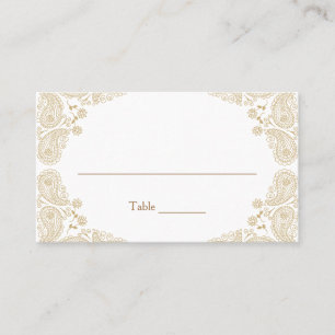 Carte d'affectation Rustique Mariage I Paisley Tab
