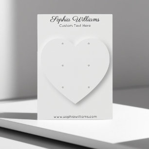 Carte d'affichage 3D coeur minimaliste 3 paires de