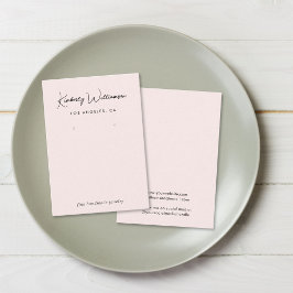 Carte d'affichage à bijoux rose chic