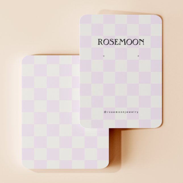 Carte d'affichage à oreille À damiers violet (Créateur téléchargé)