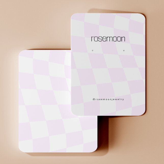 Carte d'affichage à oreille À damiers violet (Créateur téléchargé)