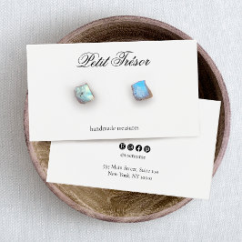 Carte d'affichage à oreille blanche élégante du sc