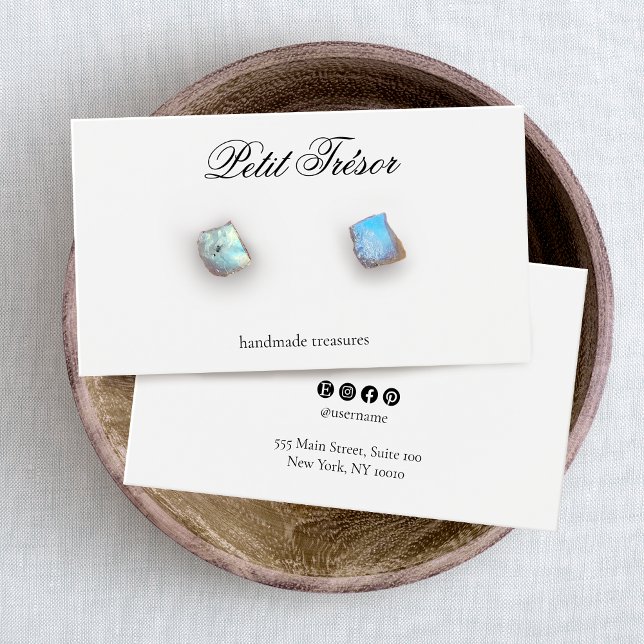 Carte d'affichage à oreille blanche élégante du sc (Créateur téléchargé)