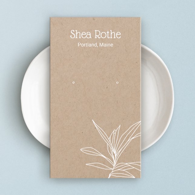 Carte d'affichage à oreille de la branche feuille  (Créateur téléchargé)