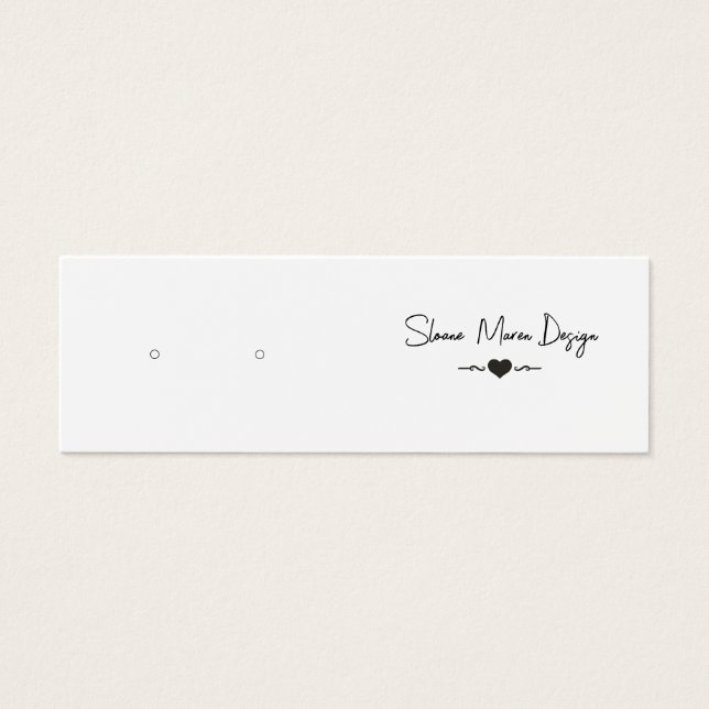 Carte d'affichage à oreille mini-post élégante per (Devant)