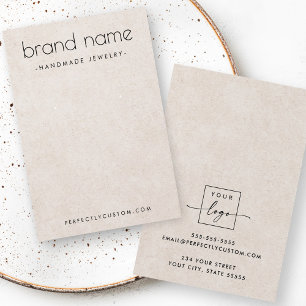 Carte d'affichage à oreille moderne à texture brun