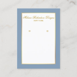 Carte d'affichage à oreille Or et bleu Dusty