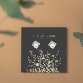 Carte d'affichage à oreille ・ Terre Floral Beige O