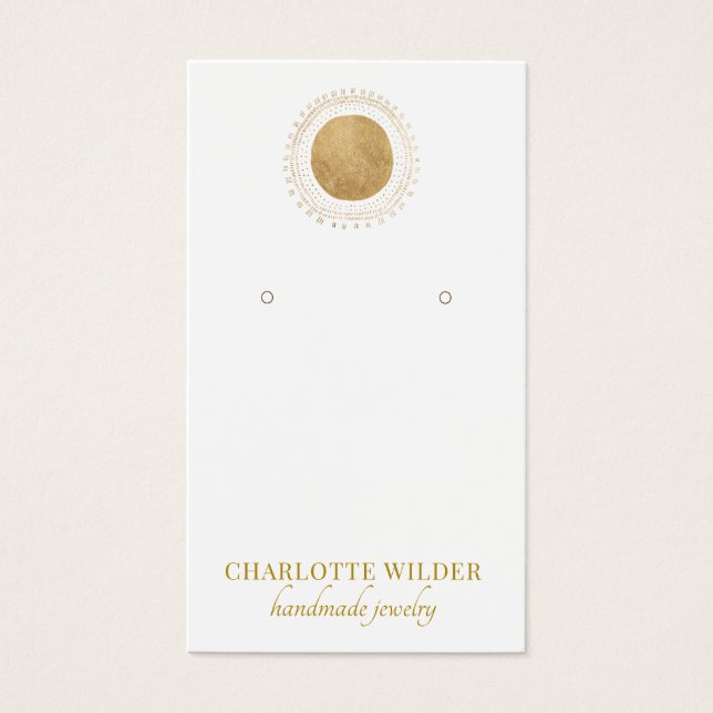 Carte d'affichage Abstraite Gold Foil Circle Earri (Devant)