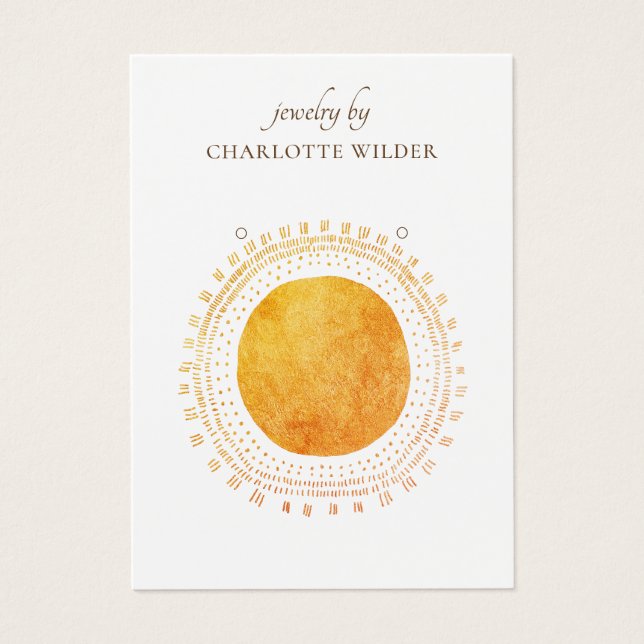 Carte d'affichage Abstraite Orange Gold Circle (Devant)