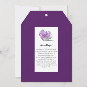 Carte d'affichage Amethyst Crystal Signification B