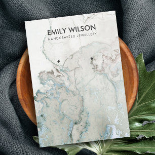 CARTE D'AFFICHAGE AQUA BLUE GOLD AGATE MARBRE