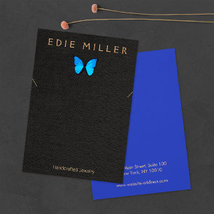 Carte d'affichage Boho Blue Butterfly Collier Brac