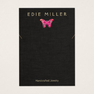 Carte d'affichage Boho Pink Butterfly