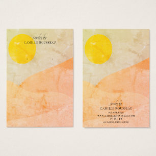 Carte d'affichage Boho Sunrise Desert Abstraite or