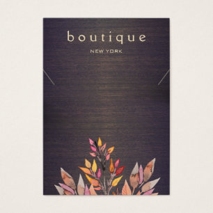 Carte d'affichage Boho Wood Collier