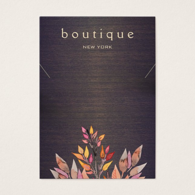 Carte d'affichage Boho Wood Collier (Devant)