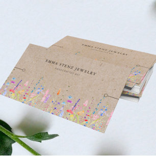 Carte d'affichage bracelet ・ Rustique Fleur sauvag