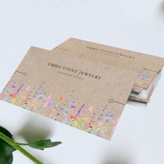 Carte d'affichage bracelet ・ Rustique Fleur sauvag