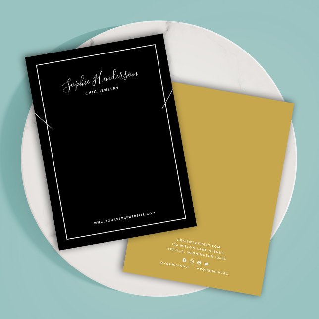 Carte d'affichage Calligraphie et collier couleur  (Créateur téléchargé)