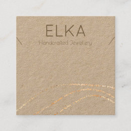 Carte d'affichage Carré Kraft Gold Dots