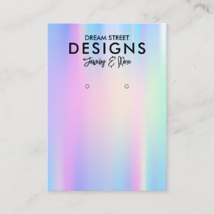 Carte d'affichage colorée Holographique tendance à