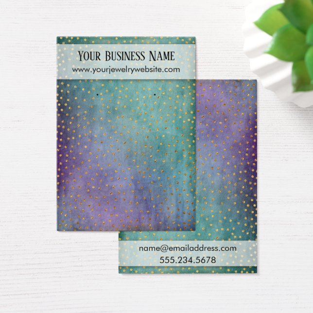 Carte d'affichage Confetti Purple & Turquoise Port (Bureau)