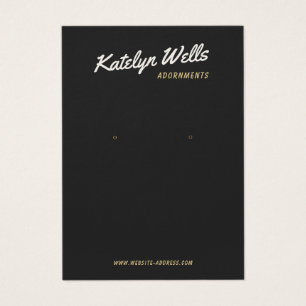 Carte d'affichage cool noir rétro Script